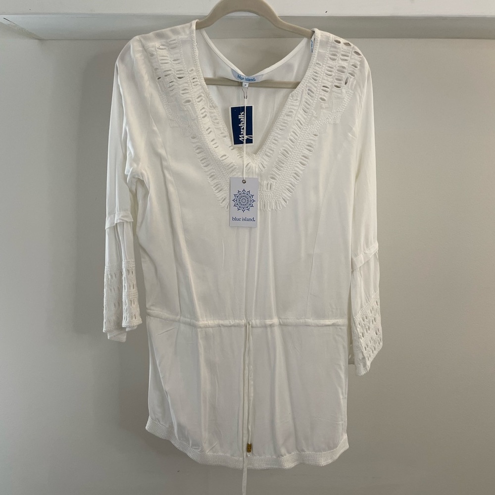 Blue Island Crochet Swim Cover zip